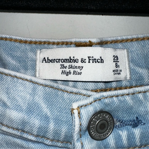 Abercrombie & Fitch The Skinny High Rise Skinny Leg Split Ankle Jeans Size 29 - Picture 5 of 13